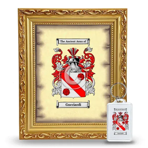 Gucciardi Framed Coat of Arms and Keychain - Gold