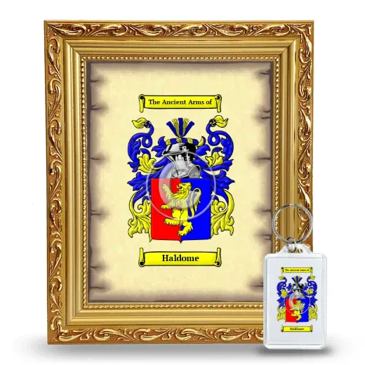 Haldome Framed Coat of Arms and Keychain - Gold