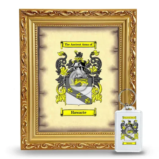 Hawarte Framed Coat of Arms and Keychain - Gold