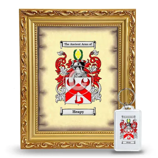 Heapy Framed Coat of Arms and Keychain - Gold
