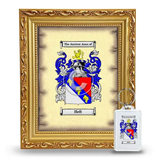 Heft Framed Coat of Arms and Keychain - Gold