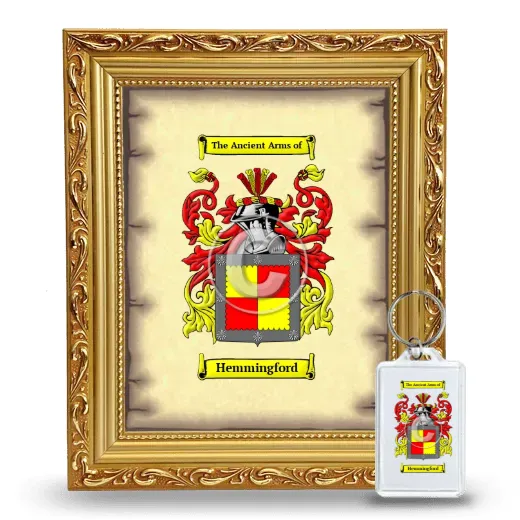Hemmingford Framed Coat of Arms and Keychain - Gold