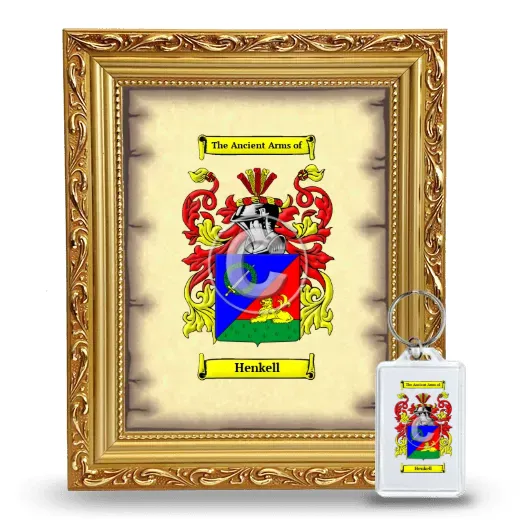 Henkell Framed Coat of Arms and Keychain - Gold