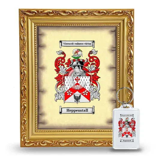 Heppenstall Framed Coat of Arms and Keychain - Gold