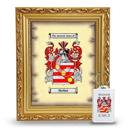 Herbot Framed Coat of Arms and Keychain - Gold