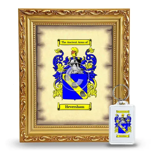 Heversham Framed Coat of Arms and Keychain - Gold