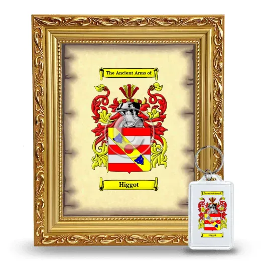 Higgot Framed Coat of Arms and Keychain - Gold