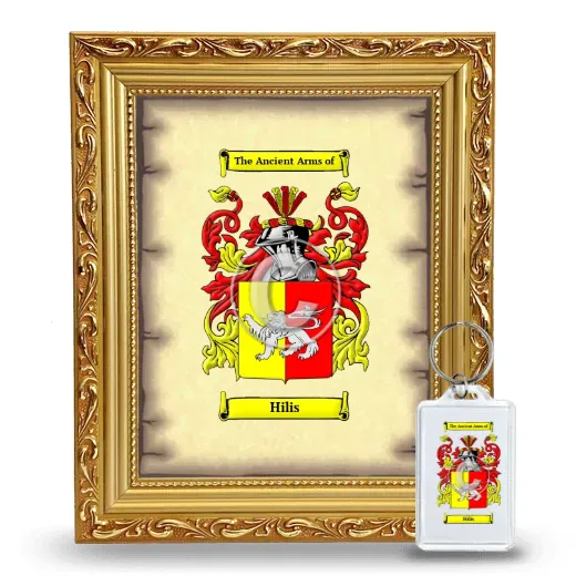 Hilis Framed Coat of Arms and Keychain - Gold