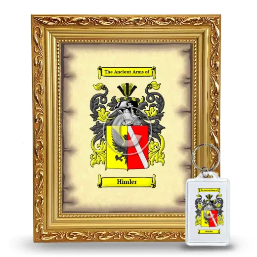 Himler Framed Coat of Arms and Keychain - Gold