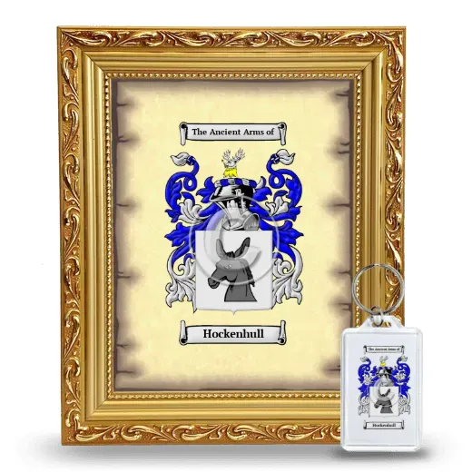 Hockenhull Framed Coat of Arms and Keychain - Gold
