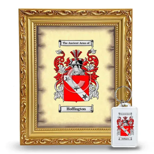 Hoffington Framed Coat of Arms and Keychain - Gold