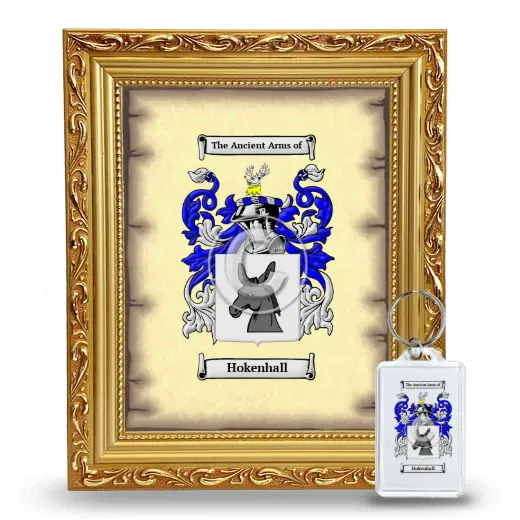 Hokenhall Framed Coat of Arms and Keychain - Gold