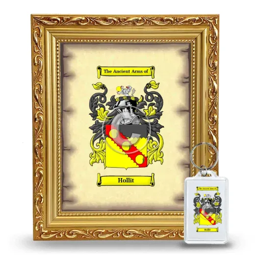 Hollit Framed Coat of Arms and Keychain - Gold
