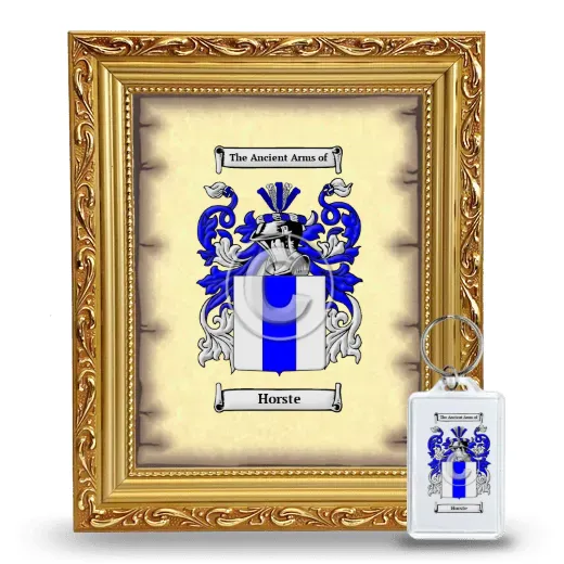 Horste Framed Coat of Arms and Keychain - Gold