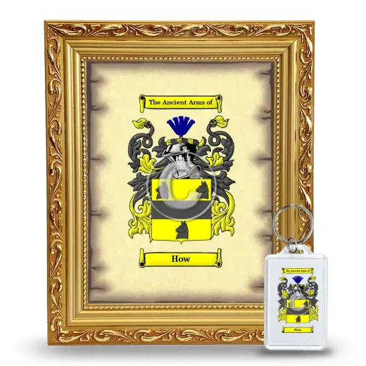 How Framed Coat of Arms and Keychain - Gold