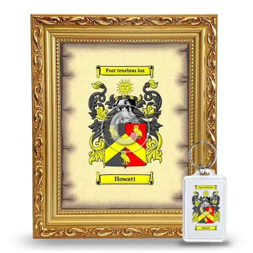 Howatt Framed Coat of Arms and Keychain - Gold