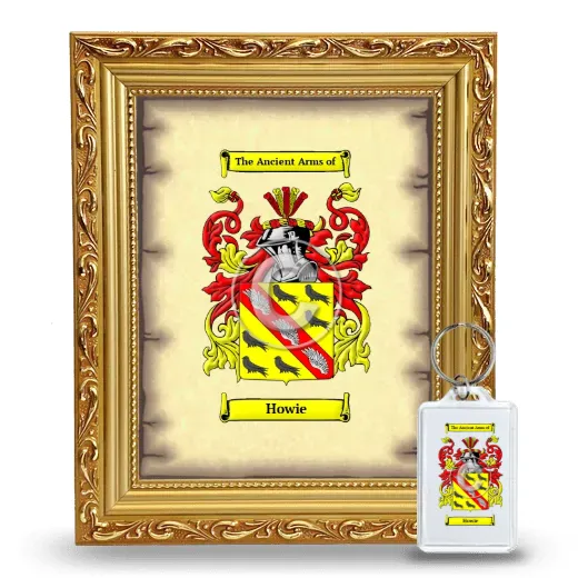 Howie Framed Coat of Arms and Keychain - Gold