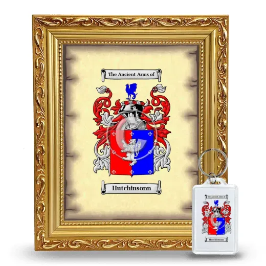 Hutchinsonn Framed Coat of Arms and Keychain - Gold