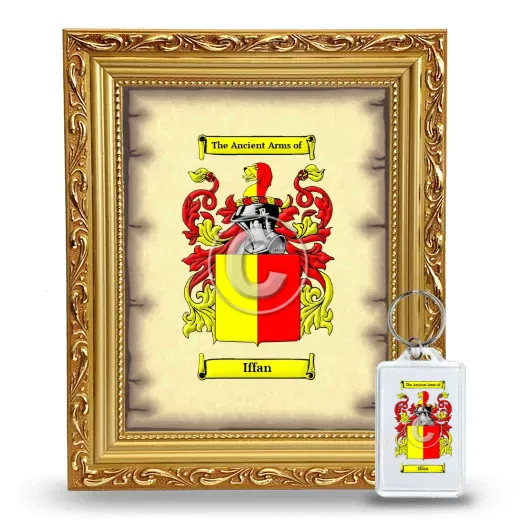 Iffan Framed Coat of Arms and Keychain - Gold