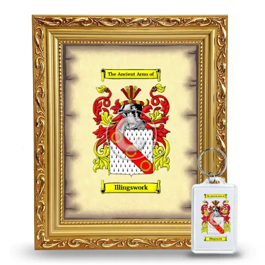 Illingswork Framed Coat of Arms and Keychain - Gold
