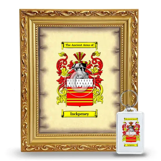 Inckpeney Framed Coat of Arms and Keychain - Gold
