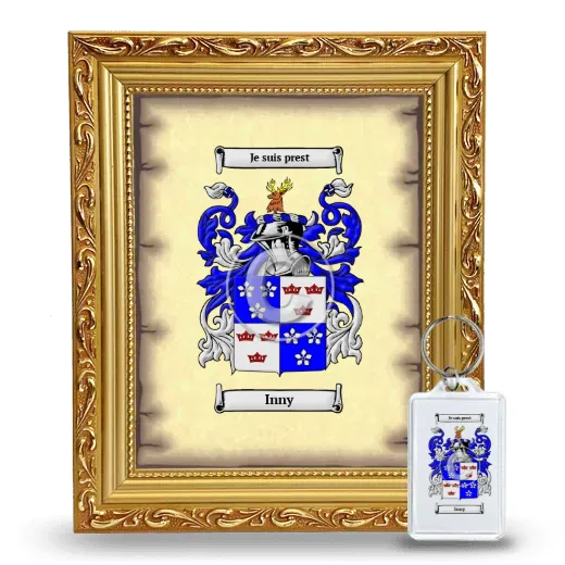 Inny Framed Coat of Arms and Keychain - Gold