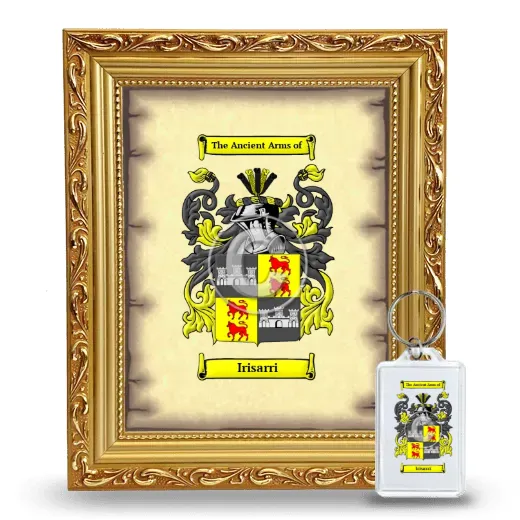 Irisarri Framed Coat of Arms and Keychain - Gold