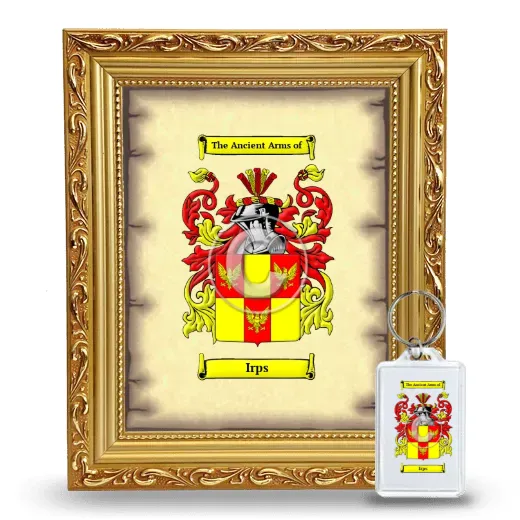 Irps Framed Coat of Arms and Keychain - Gold