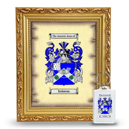 Irrinton Framed Coat of Arms and Keychain - Gold