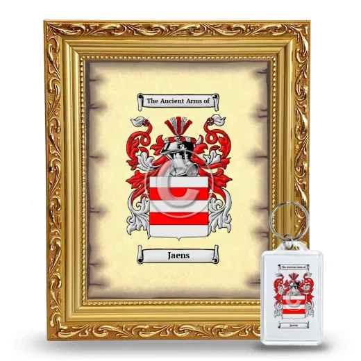 Jaens Framed Coat of Arms and Keychain - Gold