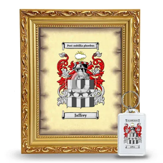 Jaffrey Framed Coat of Arms and Keychain - Gold