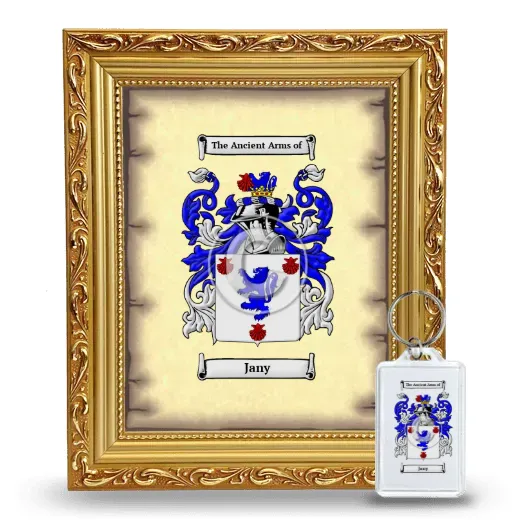 Jany Framed Coat of Arms and Keychain - Gold