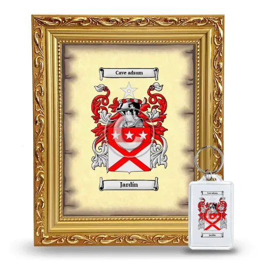Jardín Framed Coat of Arms and Keychain - Gold