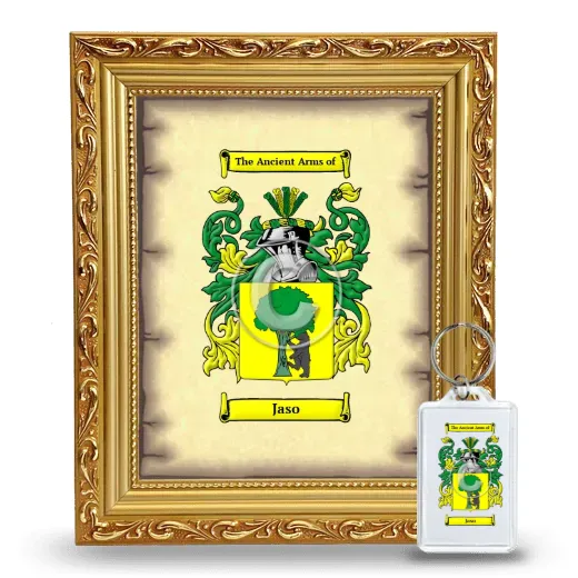 Jaso Framed Coat of Arms and Keychain - Gold