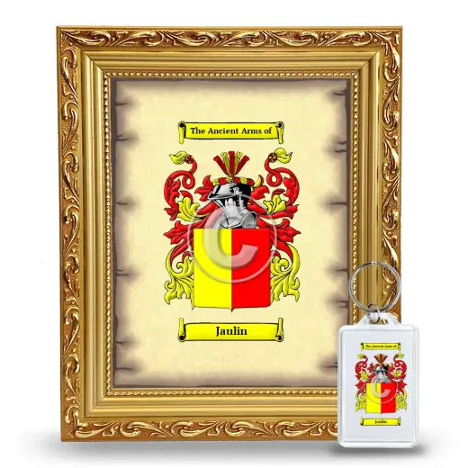 Jaulin Framed Coat of Arms and Keychain - Gold