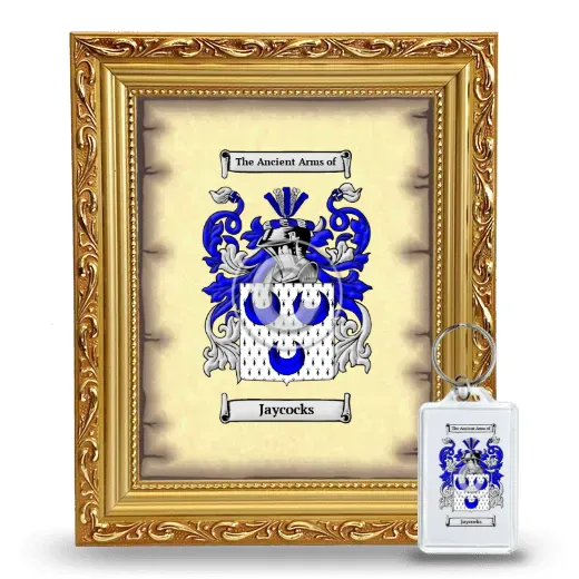 Jaycocks Framed Coat of Arms and Keychain - Gold