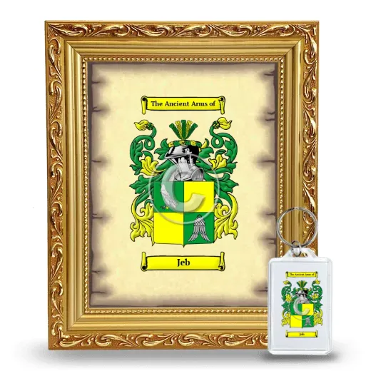 Jeb Framed Coat of Arms and Keychain - Gold
