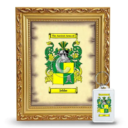 Jebbe Framed Coat of Arms and Keychain - Gold