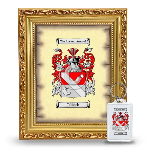 Jelicich Framed Coat of Arms and Keychain - Gold