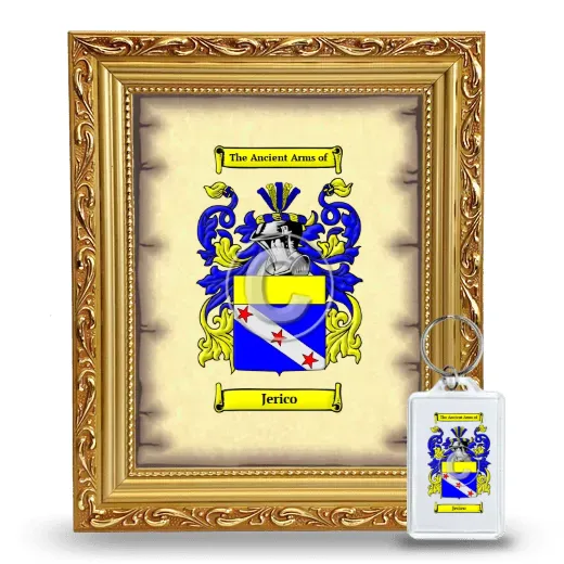 Jerico Framed Coat of Arms and Keychain - Gold