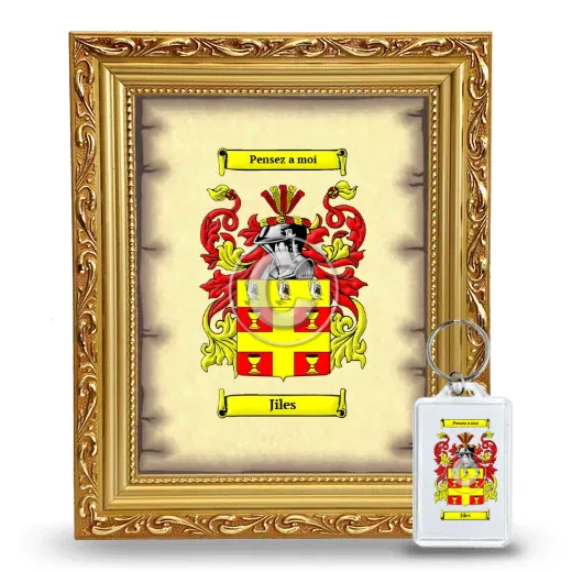 Jiles Framed Coat of Arms and Keychain - Gold