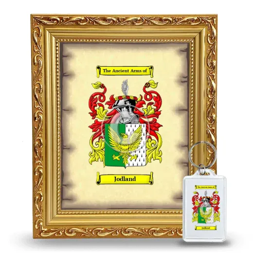 Jodland Framed Coat of Arms and Keychain - Gold