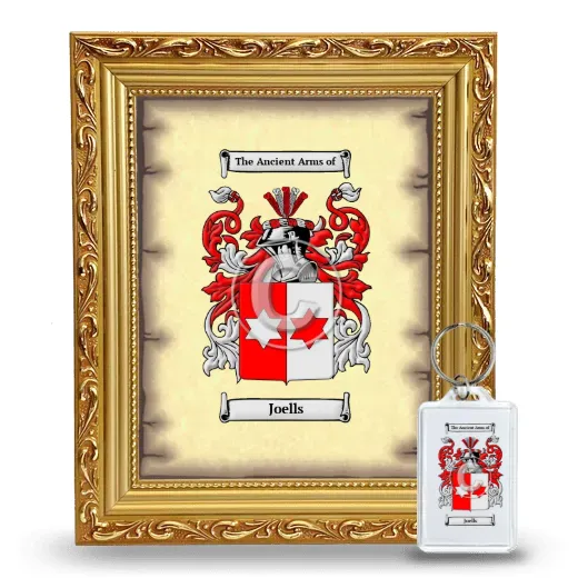 Joells Framed Coat of Arms and Keychain - Gold