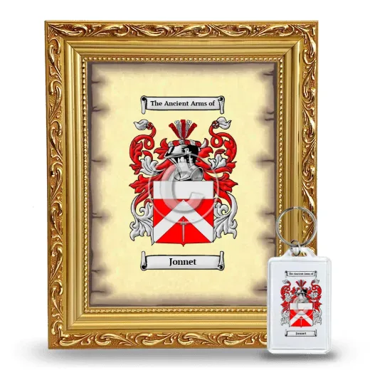 Jonnet Framed Coat of Arms and Keychain - Gold