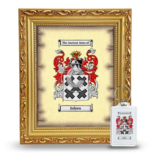 Julyen Framed Coat of Arms and Keychain - Gold