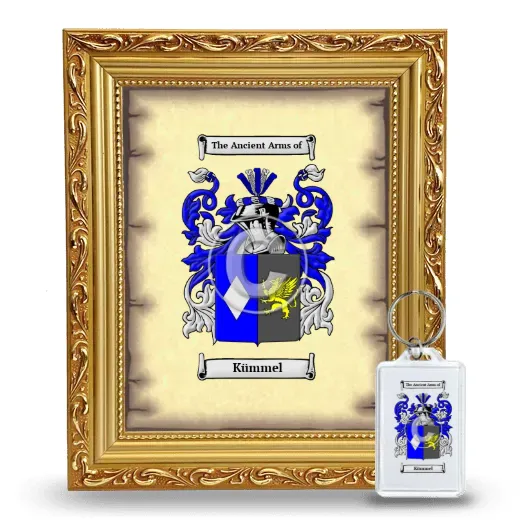 Kümmel Framed Coat of Arms and Keychain - Gold