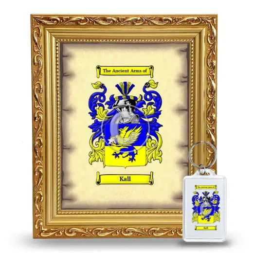 Kall Framed Coat of Arms and Keychain - Gold