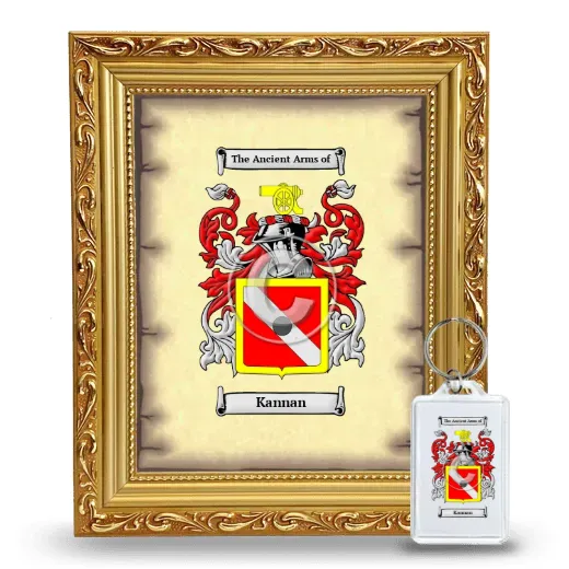 Kannan Framed Coat of Arms and Keychain - Gold
