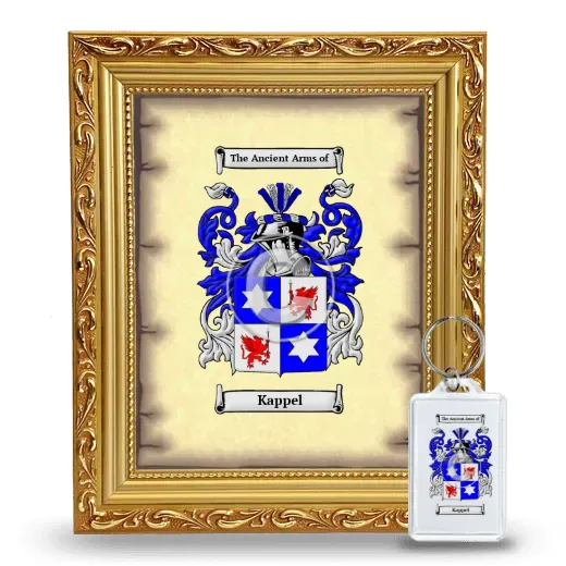 Kappel Framed Coat of Arms and Keychain - Gold