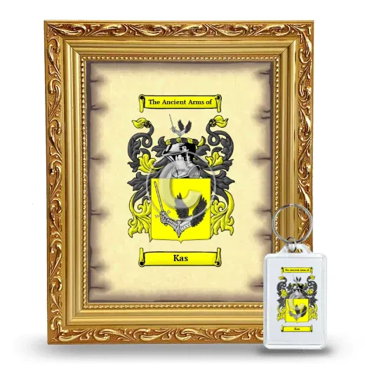 Kas Framed Coat of Arms and Keychain - Gold